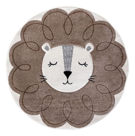 Covor Bond Kids brown beige 120 cm rotund