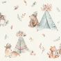 Tapet Little tents blue