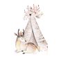 Tapet Little tent beige Design