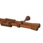 Set galerie din lemn Viking cu 2 bare 160 cm, nuc