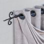 Miami set fără elemente de capăt, 1 bară 200 cm, negru