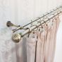 Set galerie exclusivă Genova, din metal, cu 2 bare 160 cm, aur antic