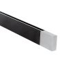 Bară aluminiu Sicilia unghiular 200 cm, negru