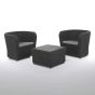 Nova set mobilier balcon 2 locuri din poliratan artificial gri grafit