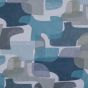 Moderna draperie 300 cm verde-albastru
