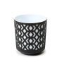 Aztek 190 ghiveci din plastic 19,5x20 cm negru alb