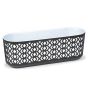 Aztek 600 jardinieră 19,4x59,4x20,1 cm negru alb