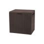 City Box cutie depozitare accesorii grădină, cu aspect de lemn, 113L, maro
