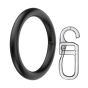 Apollo Inel metalic + cârlig 19mm 10buc/pachet negru