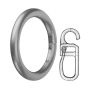 Apollo Inel metalic + cârlig 19mm 10buc/pachet crom