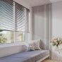 Panou riflaj acustic Decowall alb cu nervuri