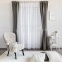 Perdea Batist Rosina brodată 280 cm maro-gri